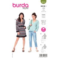 Střih Burda 6012 - Mikinové šaty, mikina s kapucí