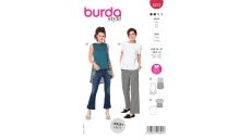 Střih Burda 6013 - Volné tričko, top s delším zadním dílem