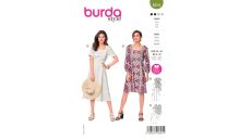 Střih Burda 6014 - Tunikové šaty s páskem, tunika, lněné šaty