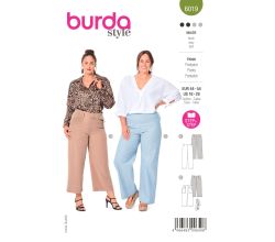 Střih Burda 6019 - Rovné kalhoty se zipem na boku