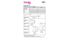 Střih Burda 6027 - Sukně s gumou v pase, dlouhá sukně