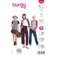 Střih Burda 6028 - Tričko s kontrastními rukávy