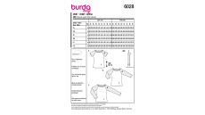 Střih Burda 6028 - Tričko s kontrastními rukávy