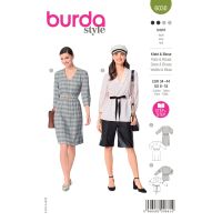 Střih Burda 6030 - Šaty s gumou v pase, halenka