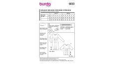 Střih Burda 6033 - Šaty s knoflíky a řasením, halenka