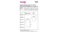 Střih Burda 6039 - Rovné šaty se skladem na zádech, halenka