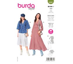 Střih Burda 6040 - Maxi šaty, tunika