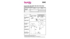 Střih Burda 6040 - Maxi šaty, tunika