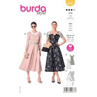 Střih Burda 6042 - Šaty v retro stylu