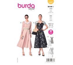 Střih Burda 6042 - Šaty v retro stylu