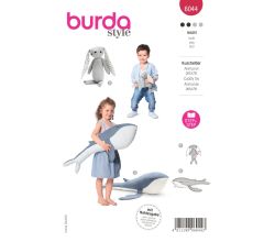 Střih Burda 6044 - Králíček, velryba, hračky, dekorace pro děti