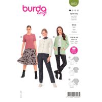 Střih Burda 6053 - Propínací svetr, kardigan
