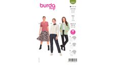 Střih Burda 6053 - Propínací svetr, kardigan