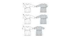 Střih Burda 6055 - Volné šaty, pohodlné šaty
