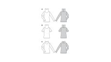 Střih Burda 6056 - Delší tričko, rolák, tričko s dlouhým rukávem