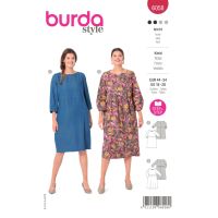 Střih Burda 6058 - Šaty pro plnoštíhlé