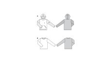 Střih Burda 6064 - Pánské tričko s dlouhým rukávem, mikina s kapucí