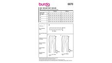 Střih Burda 6070 - Úzké kalhoty, jegginy