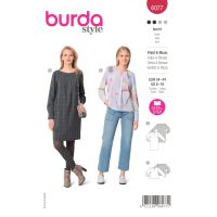 Střih Burda 6077 - Balonové šaty, halenka