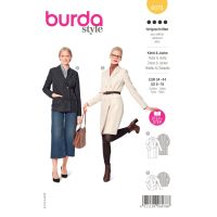 Střih Burda 6078 - Sakové šaty, dlouhé sako, dvouřadé sako