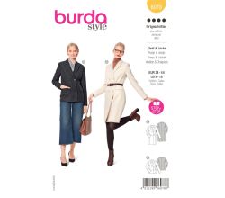 Střih Burda 6078 - Sakové šaty, dlouhé sako, dvouřadé sako