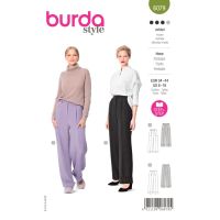 Střih Burda 6079 - Široké kalhoty s puky