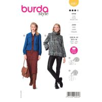 Střih Burda 6081 - Bunda, sako na zip s vysokým límcem