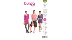 Střih Burda 6086 - Tričko, tričkové šaty s gumou v pase