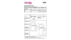 Střih Burda 6091 - Zavinovací šaty, šaty s gumou v pase