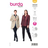 Střih Burda 6096 - Sako peplum pro plnoštíhlé dlouhé sako