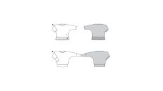 Střih Burda 6098 - Volné tričko se 3/4 rukávem pro plnoštíhlé