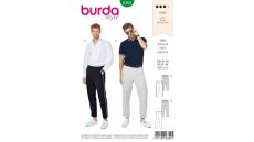 Střih Burda 6350 - Pánské kalhoty s lampasem, pánské letní kalhoty