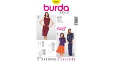 Střih Burda 6988 - Jednoduché rovné šaty, plesové šaty