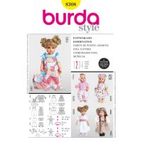Střih Burda 8308 - Oblečky pro panenky