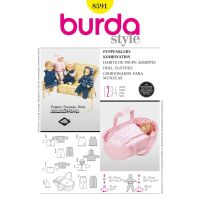 Střih Burda 8591 - Oblečky pro panenky