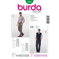 Střih Burda 7022 - Pánské kalhoty s puky