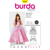 Střih Burda 4364 - Šaty pro princeznu