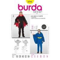 Střih Burda 2791 - Upír, superhrdina