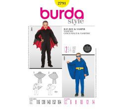 Střih Burda 2791 - Upír, superhrdina