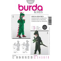 Střih Burda 2503 - Drak, dinosaurus