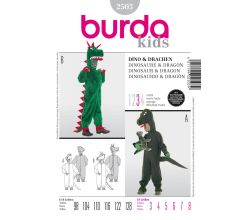 Střih Burda 2503 - Drak, dinosaurus