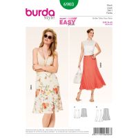 Střih Burda 6903 - Jednoduchá zvonová sukně, dlouhá letní sukně