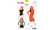 Střih Burda 6910 - Tričko, jednoduché žerzejové šaty