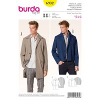Střih Burda 6932 - Pánský kabát