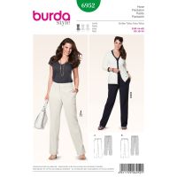 Střih Burda 6952 - Rovné kalhoty pro plnoštíhlé