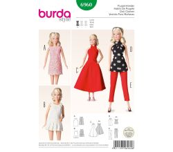 Střih Burda 6960 - Oblečky pro panenky