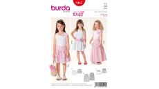Střih Burda 9442 - Dětská jednoduchá sukně, tylová sukně