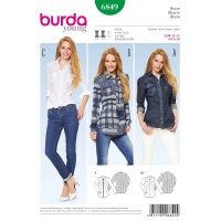 Střih Burda 6849 - Košile, džínová košile