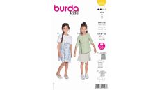 Střih Burda 9226 - Nabírané dívčí šaty, empírové šaty, halenka