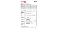 Střih Burda 9226 - Nabírané dívčí šaty, empírové šaty, halenka